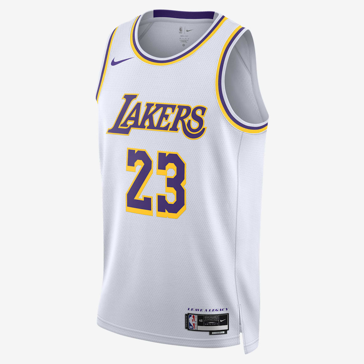 洛杉矶湖人队勒布朗·詹姆斯 (LeBron James) Association Edition 洛杉矶湖人队勒布朗·詹姆斯 (LeBron James) Association Edition Nike Dri-FIT NBA Swingman Jersey 男子速干球衣
