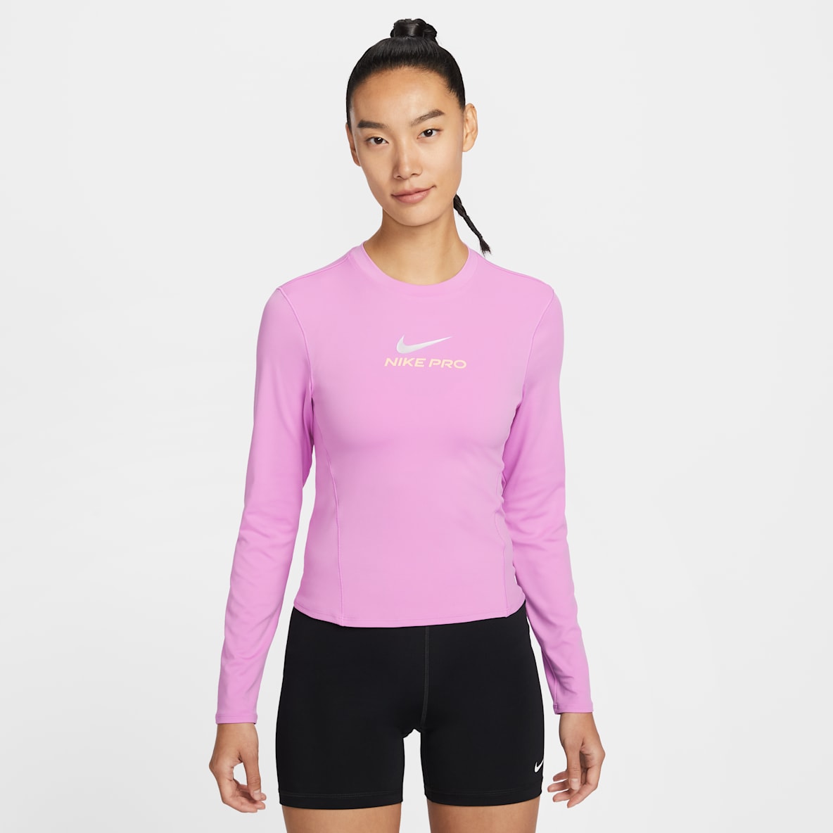 Nike Pro Nike Pro Dri-FIT 女子速干长袖印花训练上衣