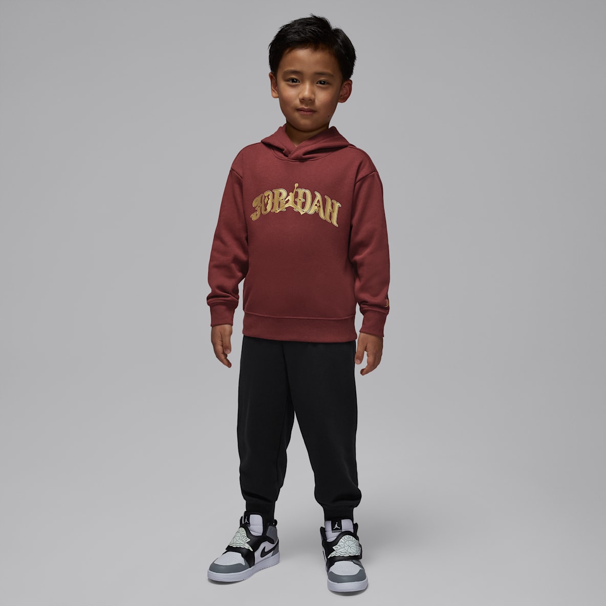 Jordan Jordan 新年款幼童法式毛圈套头连帽衫和长裤套装