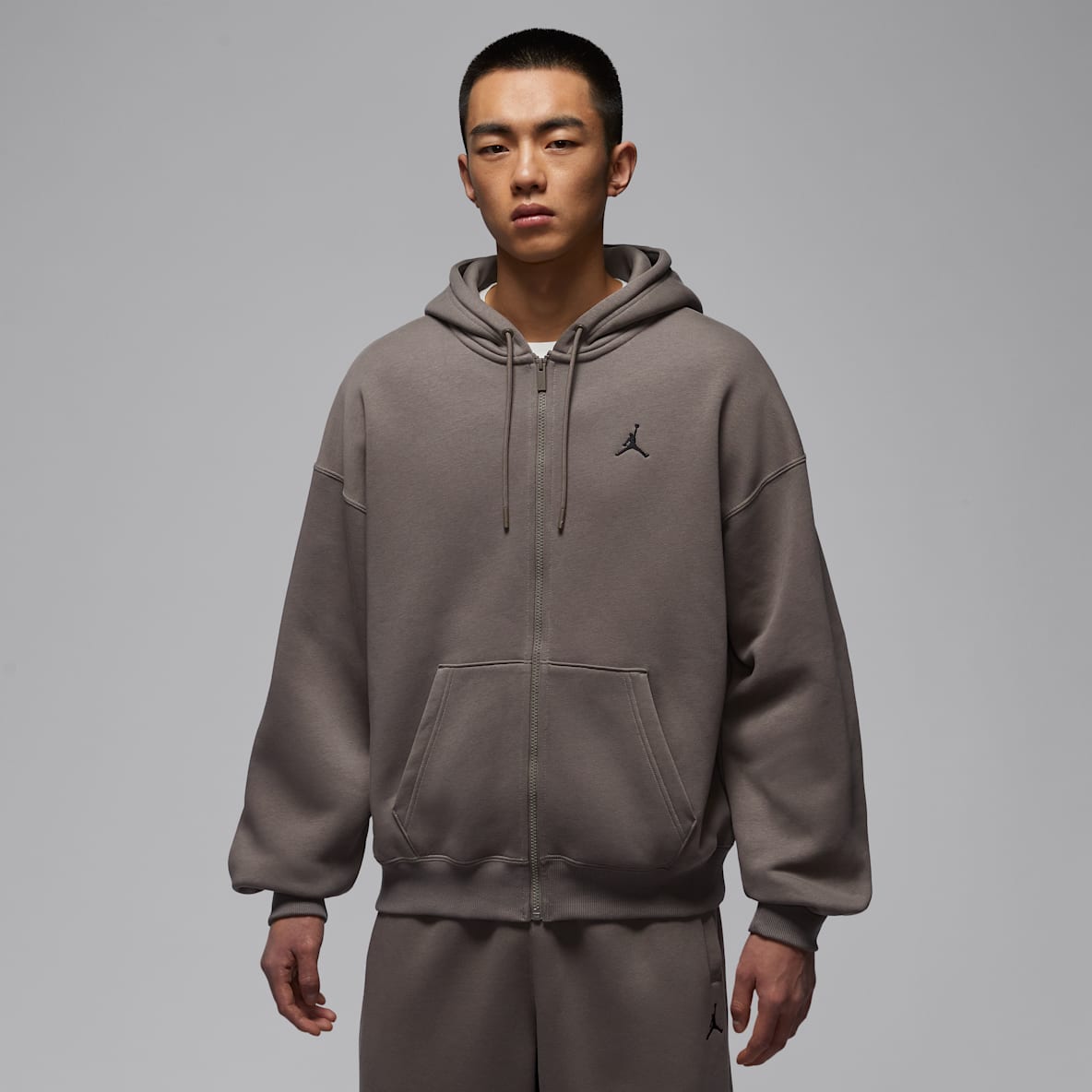 Jordan Brooklyn Fleece 男子 Oversize 风全长拉链开襟加绒连帽衫