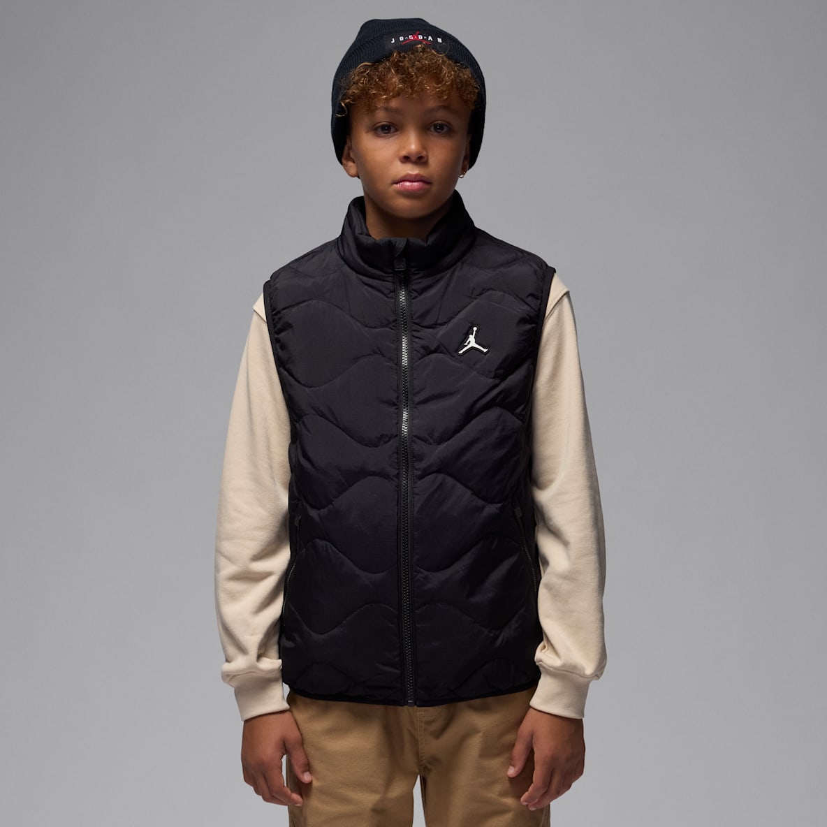 Jordan 大童羽绒绗缝马甲