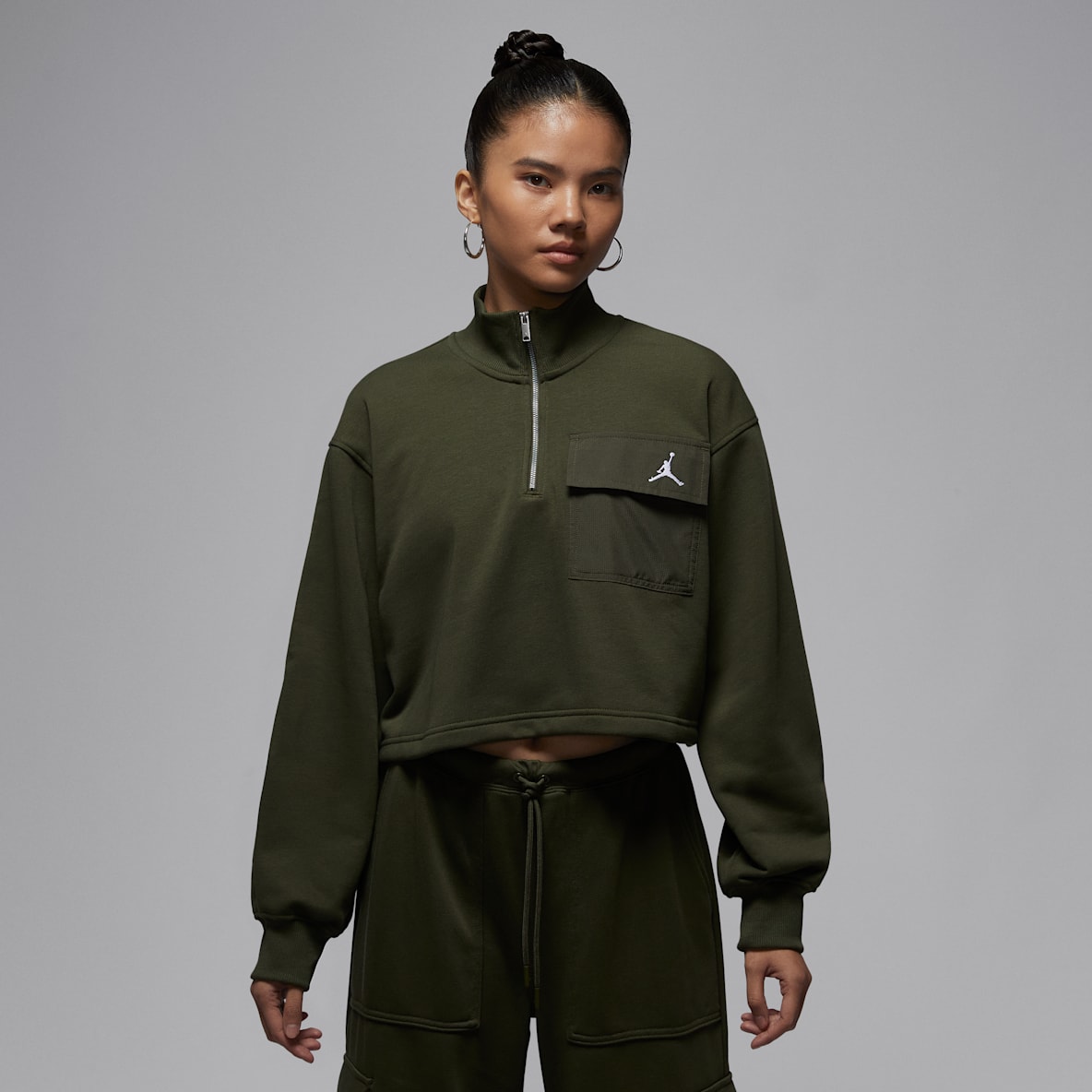 Jordan Brooklyn Fleece Hike Mike 女子半长拉链开襟上衣