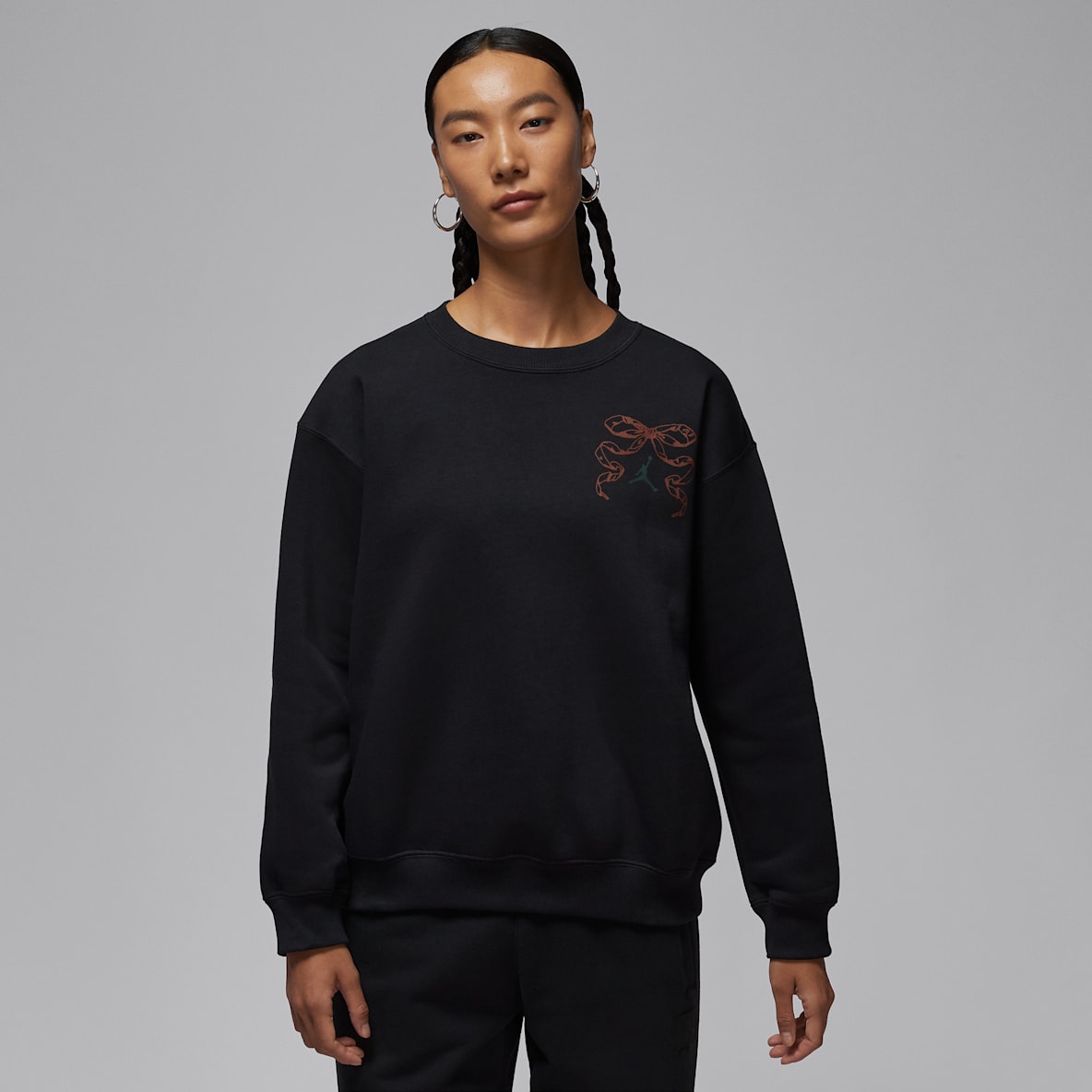 Jordan Brooklyn Fleece 圣诞系列女子加绒圆领套头衫