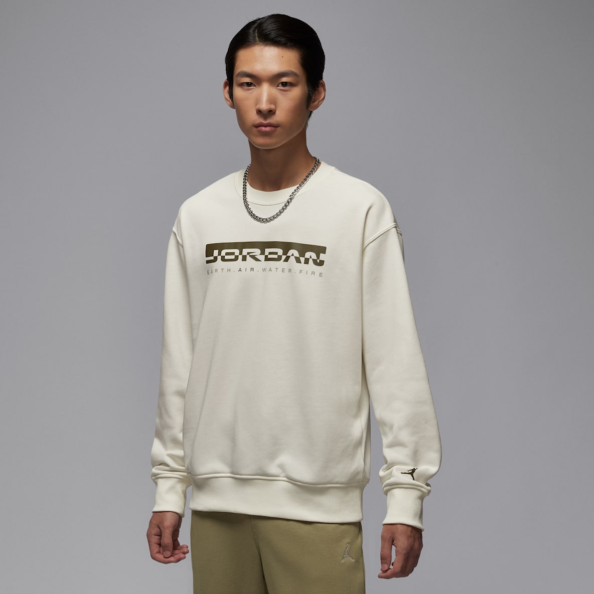 Jordan Brooklyn Fleece Hike Mike 男子圆领运动衫