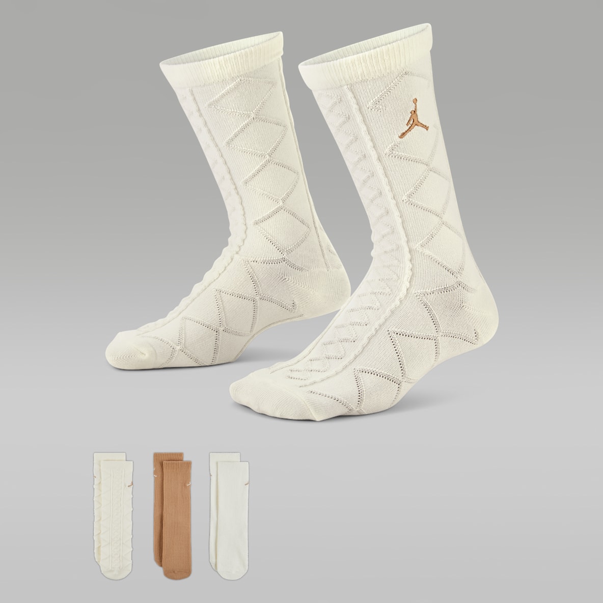 Jordan Jordan '25 圣诞系列大童假日风礼盒装中筒运动袜(3 双)