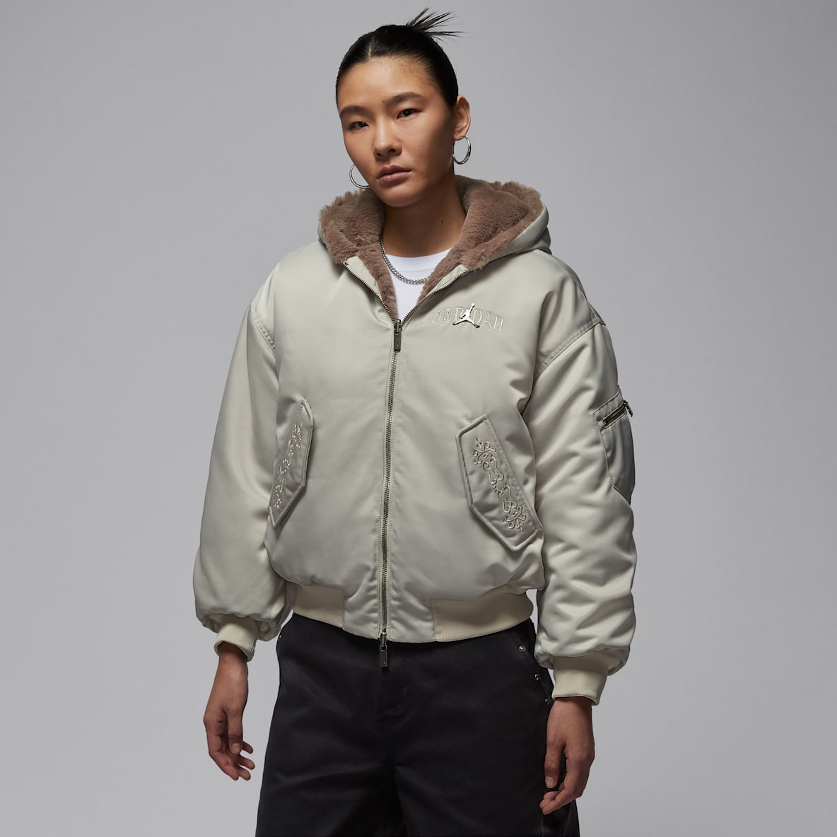 Jordan Flight Renegade 新年系列 女子人造毛皮双面穿夹克