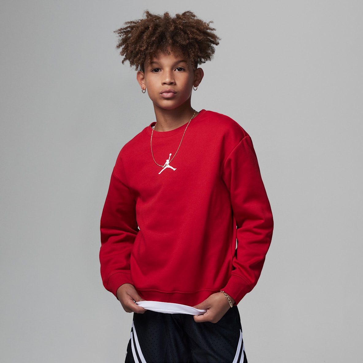 Jordan Air 大童加绒圆领上衣