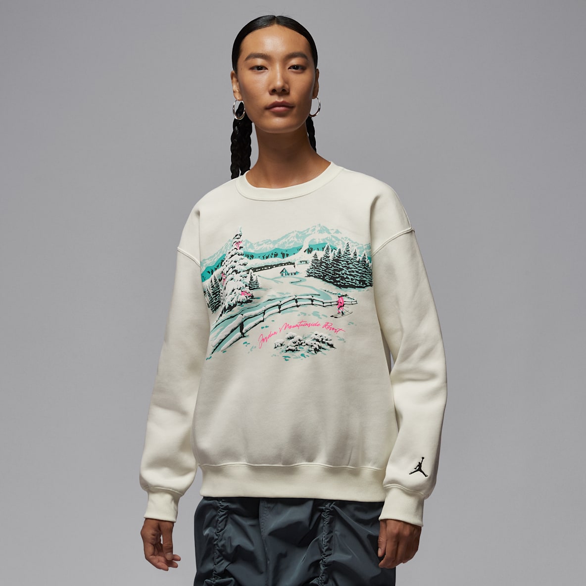 Jordan Brooklyn Fleece 圣诞系列女子加绒圆领运动衫