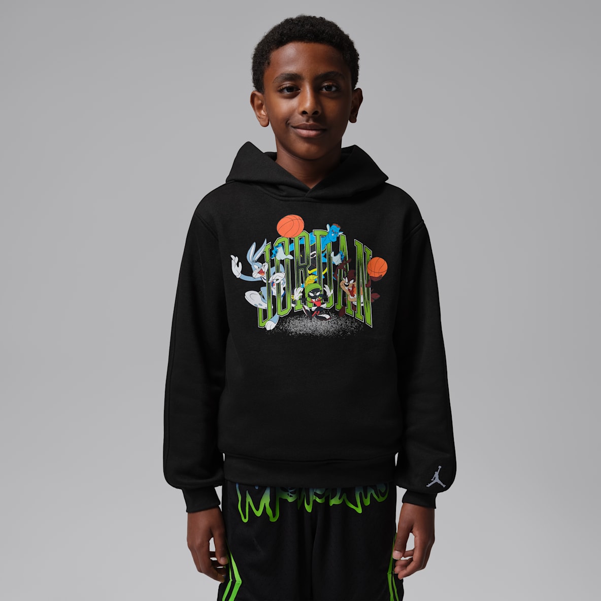 Jordan Space Jam 30 Arched Logo 大童加绒套头连帽衫