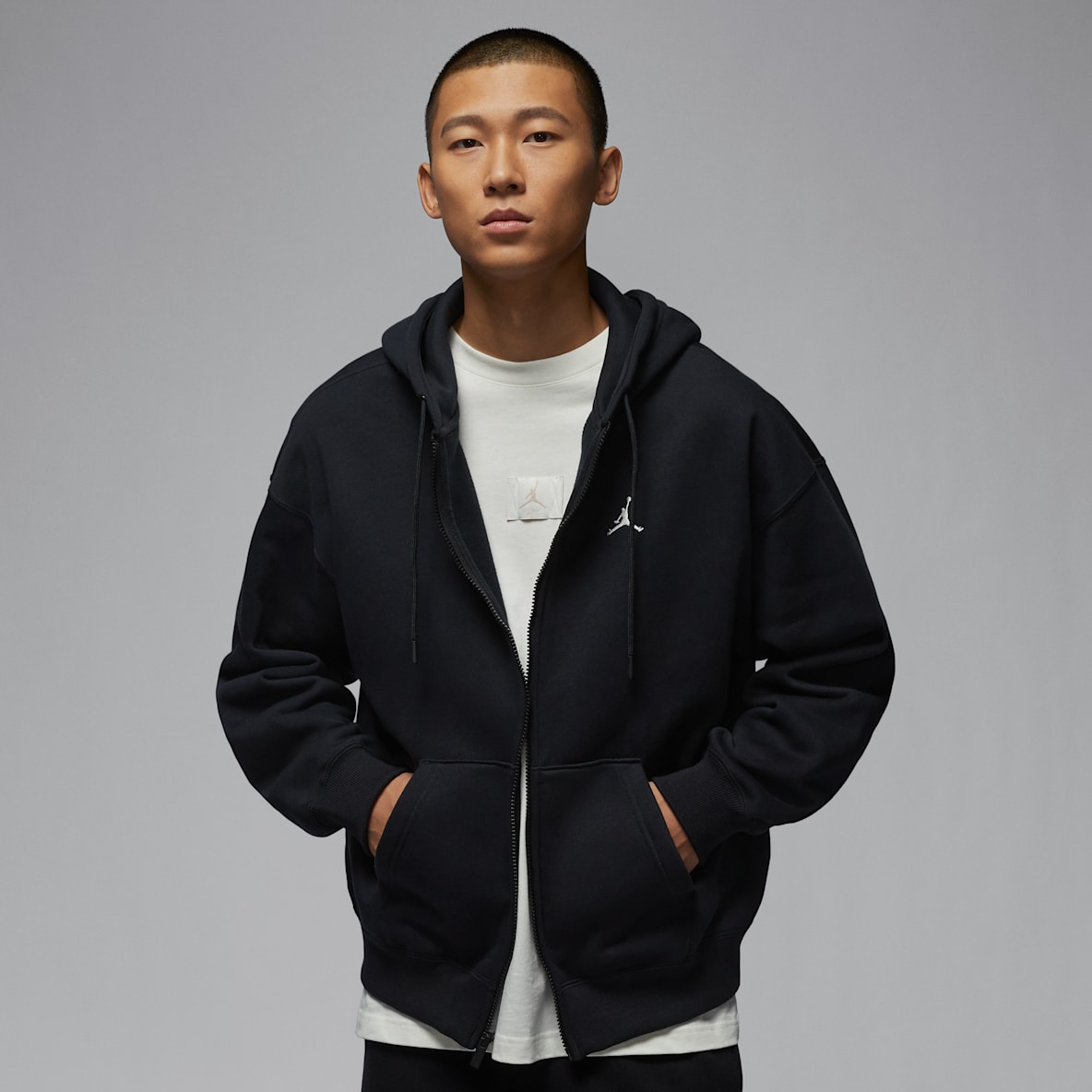 Jordan Brooklyn Fleece 男子 Oversize 风全长拉链开襟加绒连帽衫