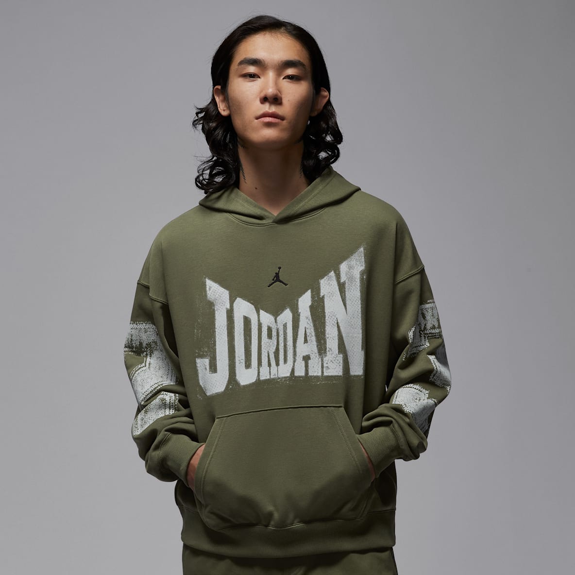 Jordan Brooklyn 男子学院风套头连帽衫