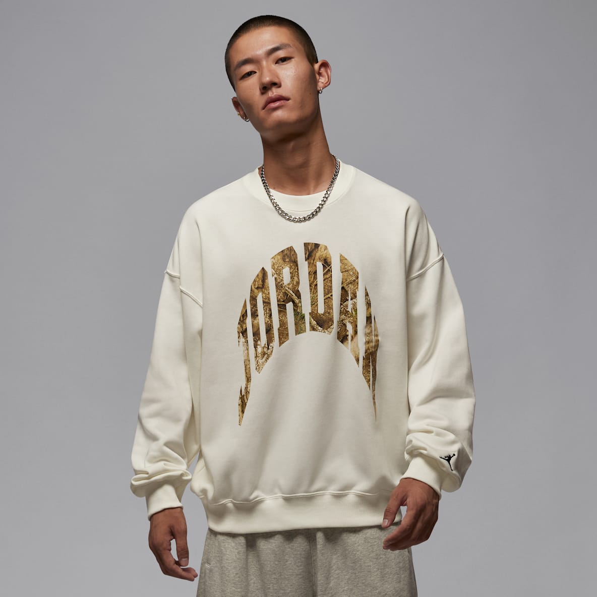 Jordan Brooklyn Realtree 男子法式毛圈圆领运动衫