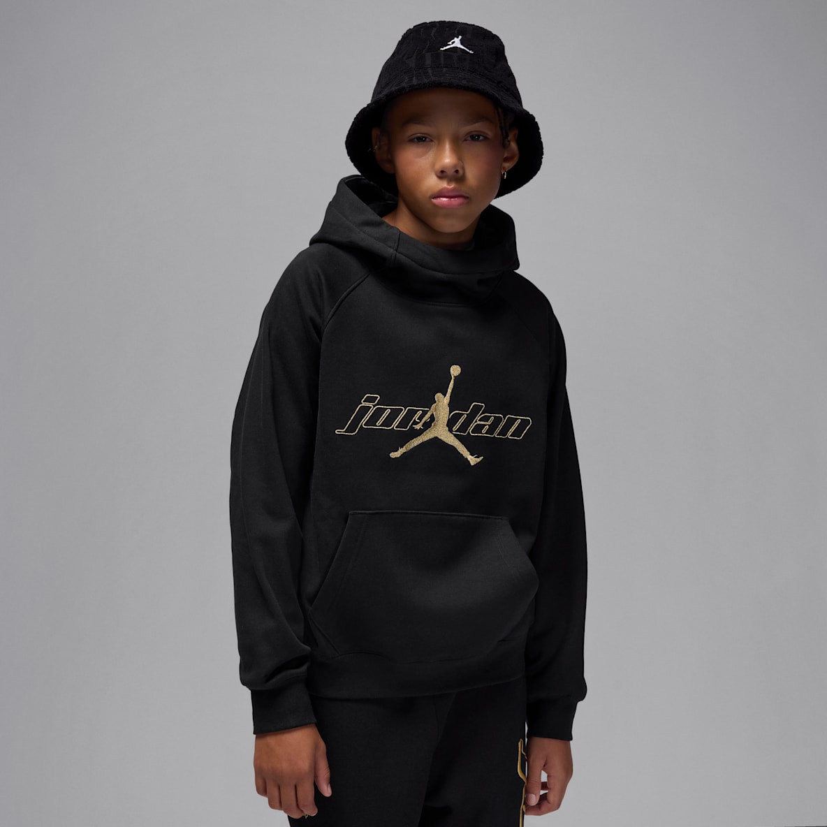 Jordan Mountainside 大童柔软加绒套头连帽衫