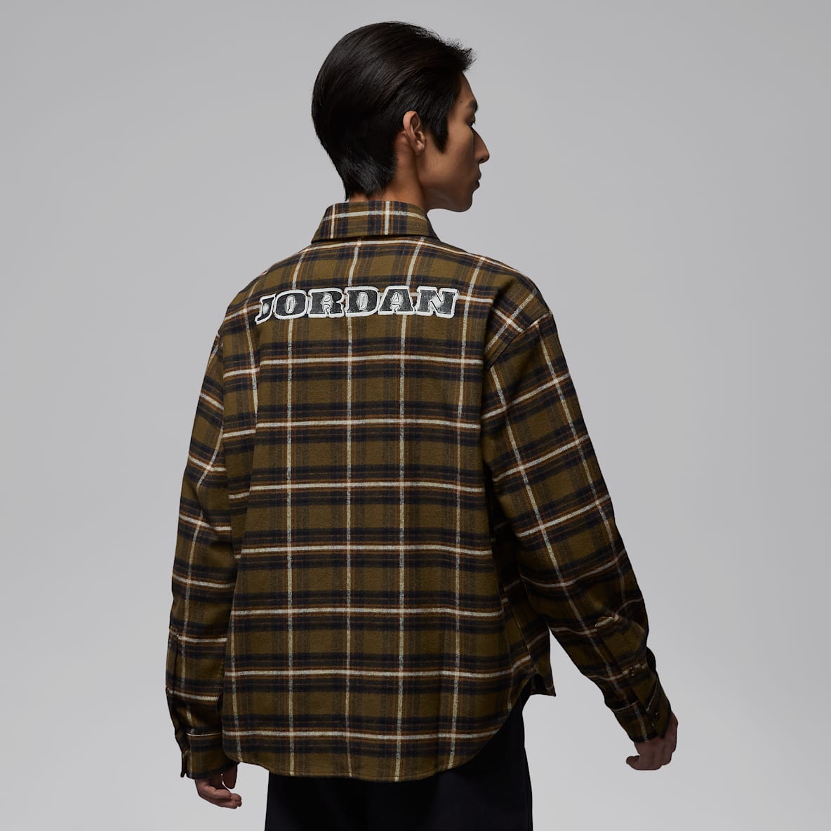 Jordan Brooklyn 男子图案法兰绒衬衫