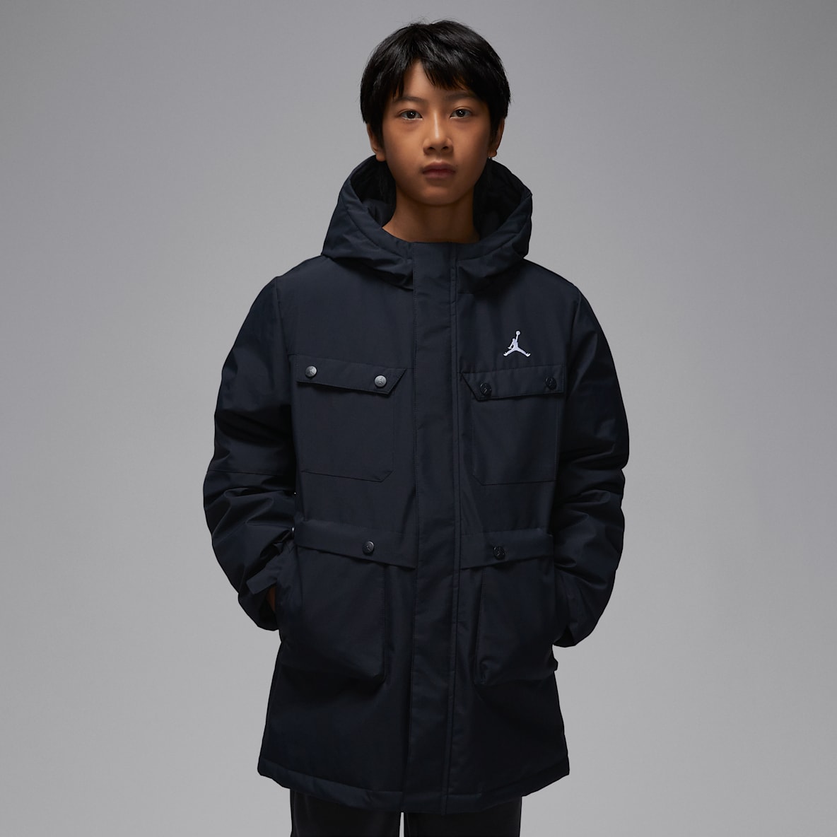 Jordan 大童中长款三防羽绒夹克