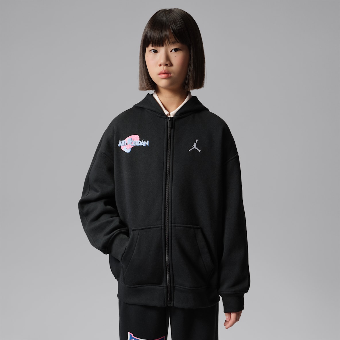 Jordan Space Jam 30 Lola Dunk 大童加绒全长拉链开襟连帽衫