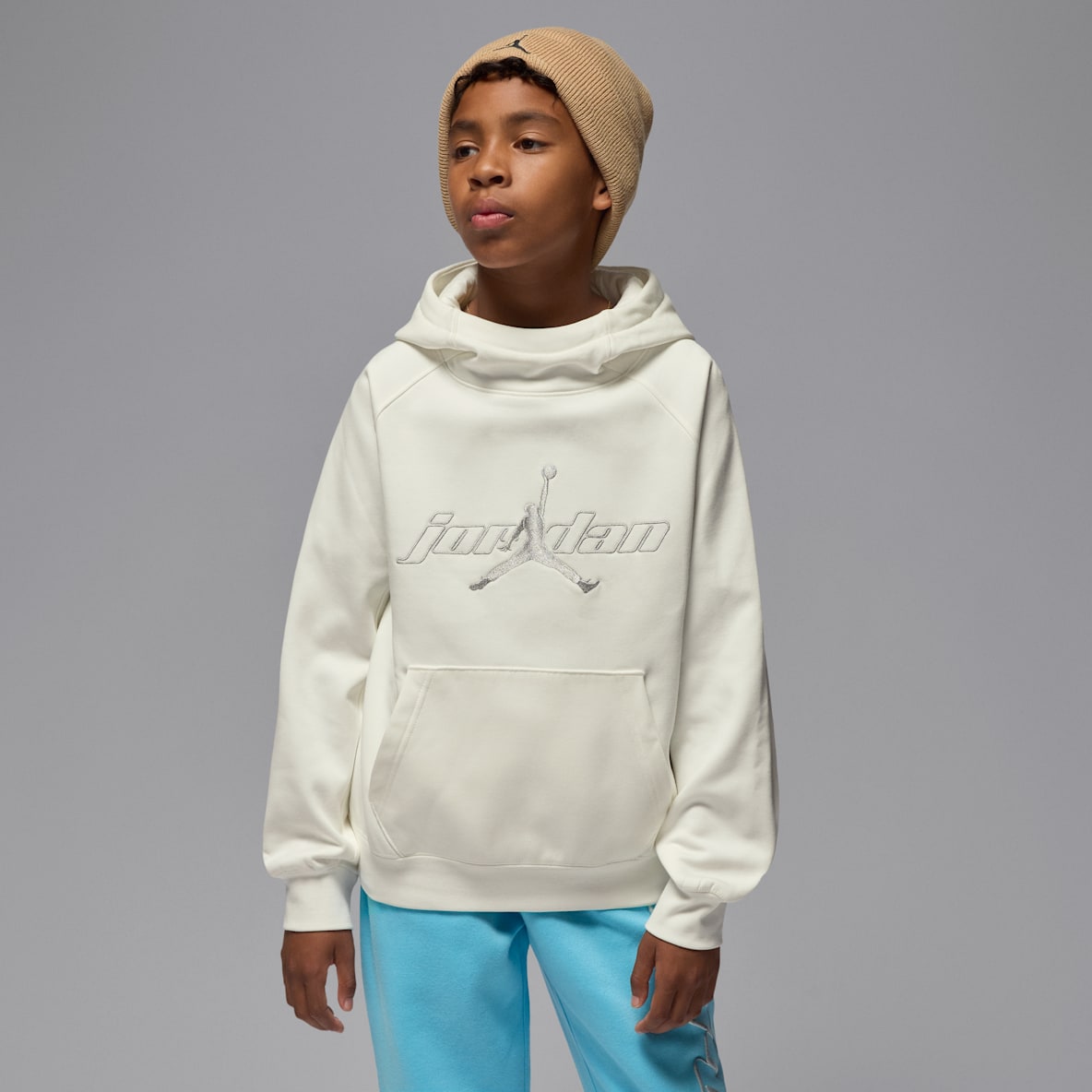 Jordan Mountainside 大童柔软加绒套头连帽衫