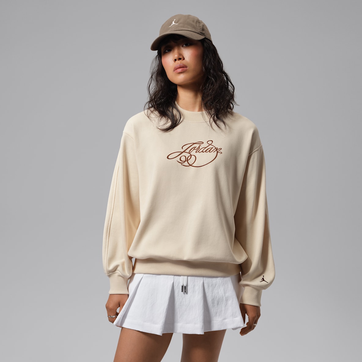 Jordan Brooklyn Fleece Fireside 女子圆领运动衫