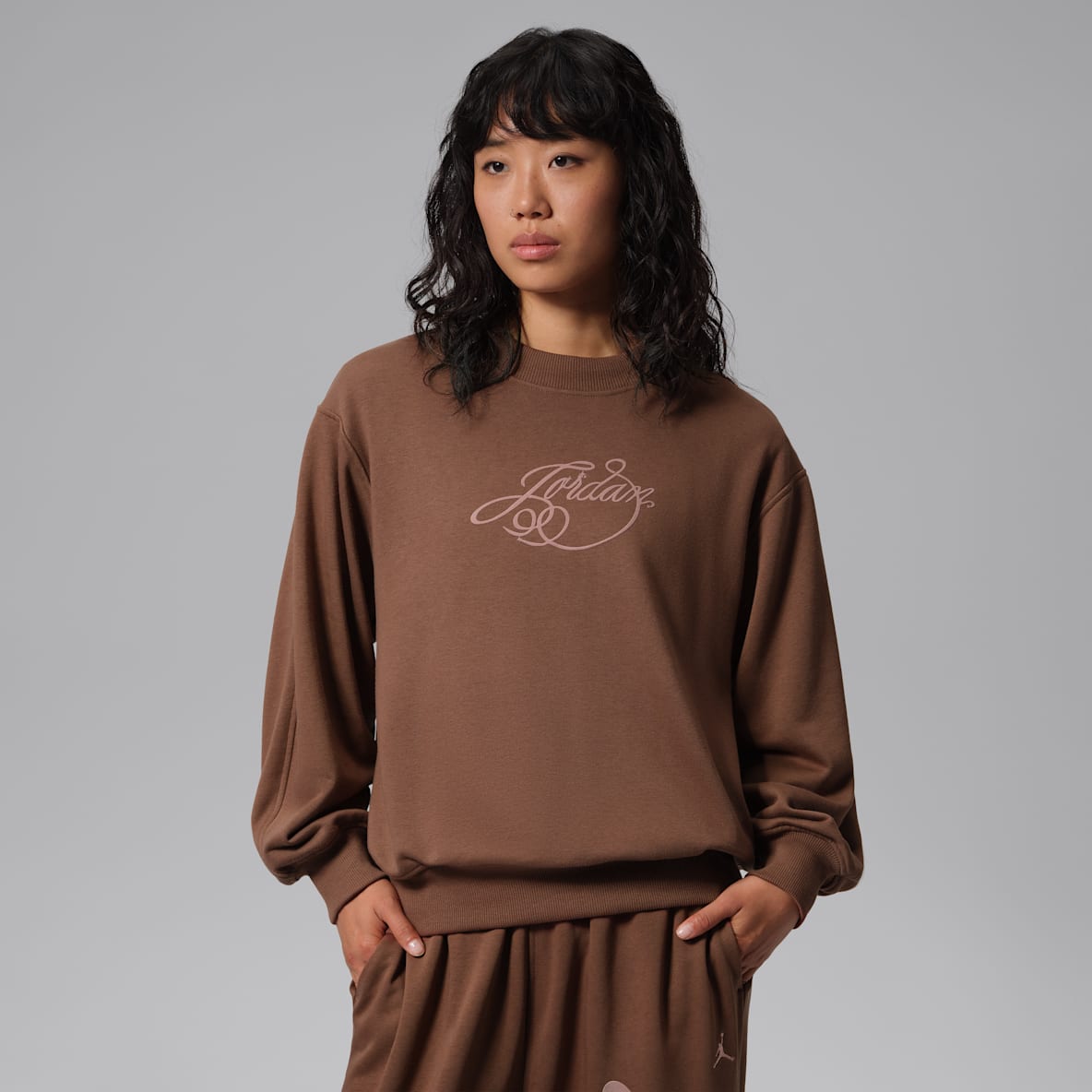 Jordan Brooklyn Fleece Fireside 女子圆领运动衫