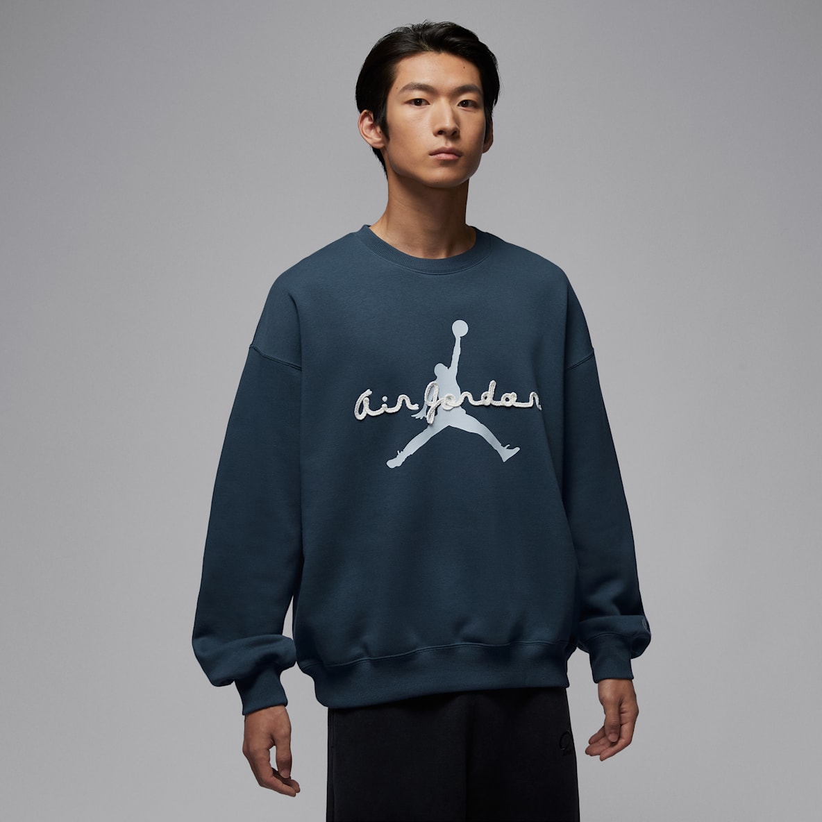 Jordan Brooklyn 男子加绒圆领运动衫