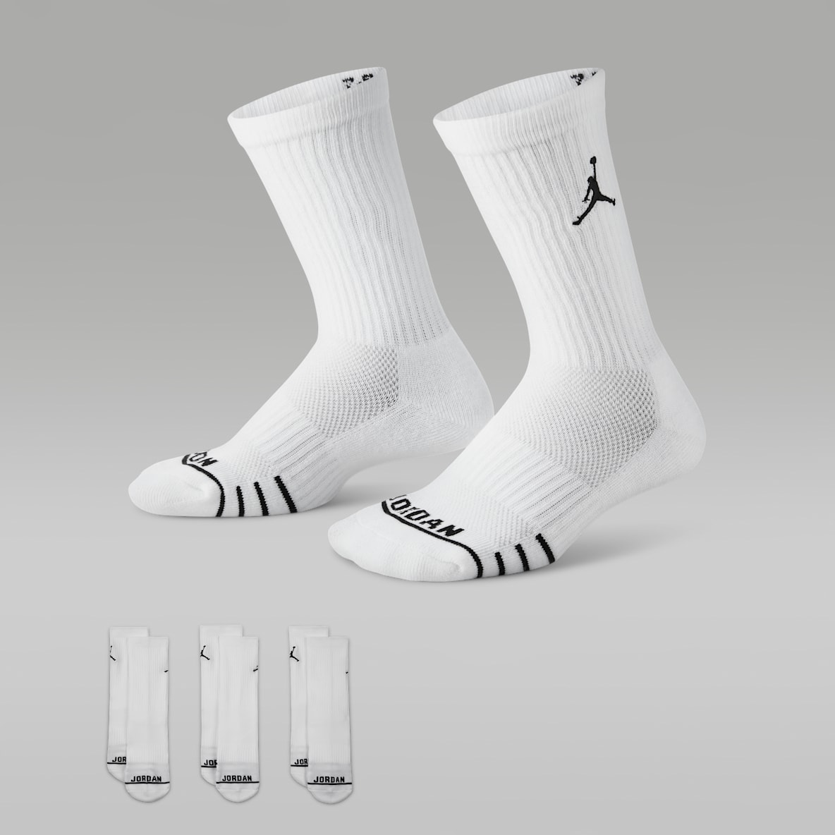 Jordan Striped 大童中筒运动袜（3 双）