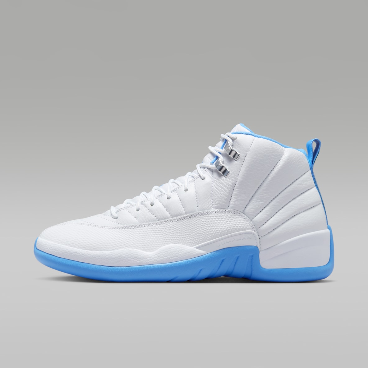 Air Jordan 12 Retro "White and University Blue" 复刻男子缓震复古运动鞋