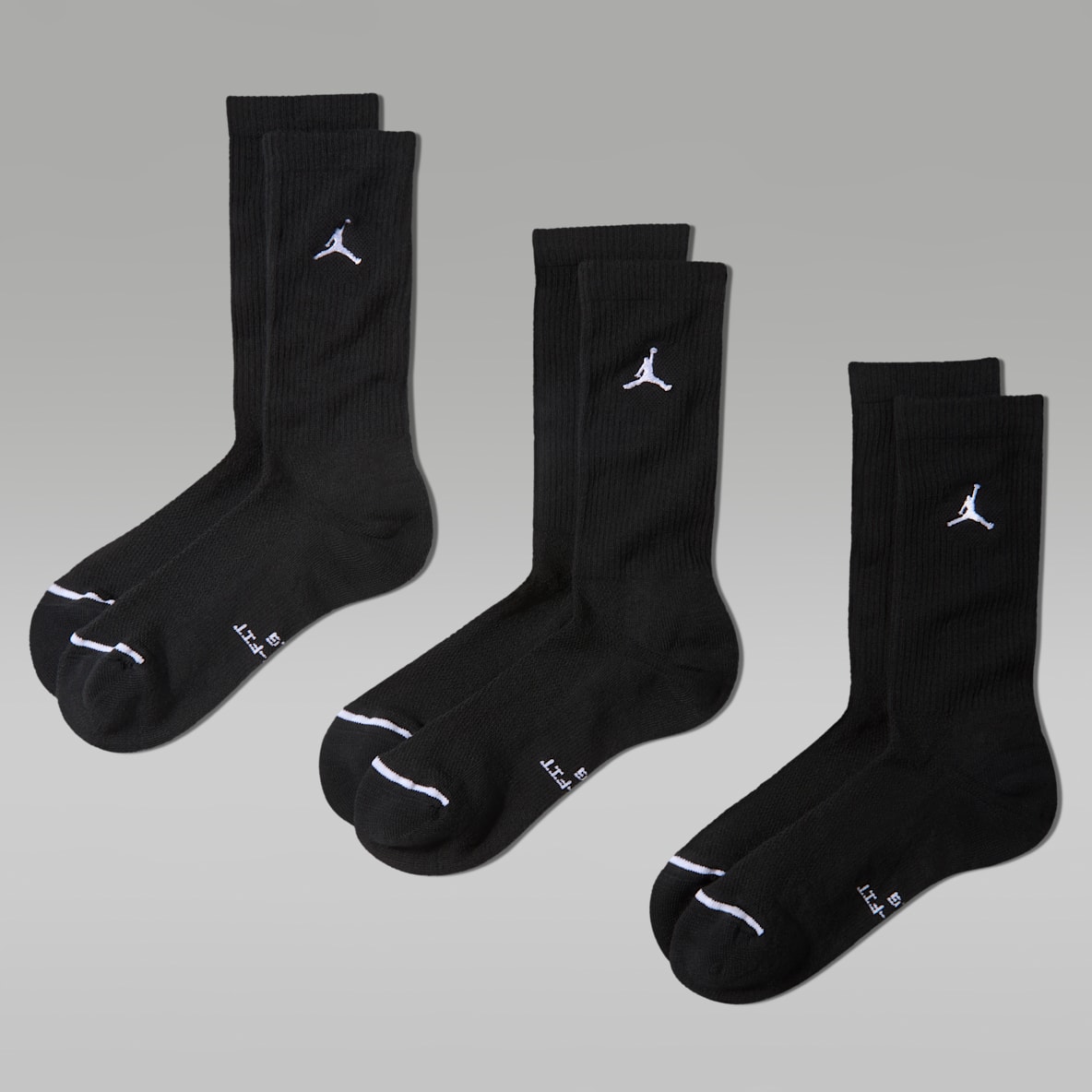 Jordan Everyday Elevated 速干中筒运动袜（3 双）