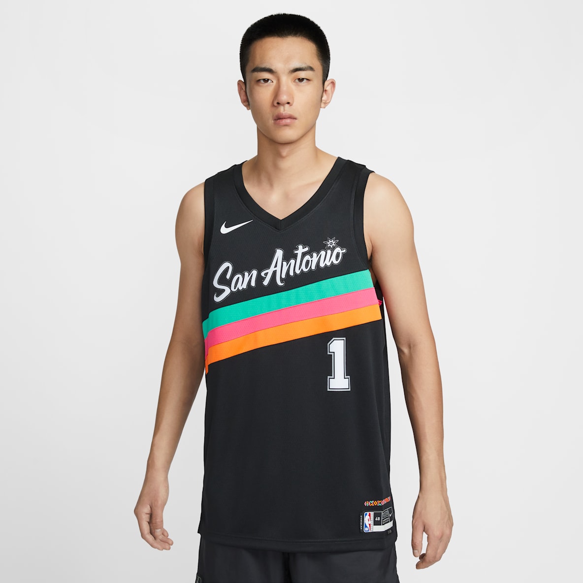 圣安东尼奥马刺队维克托·文班亚马 (Victor Wembanyama) City Edition Nike NBA Swingman Jersey 男子速干球衣
