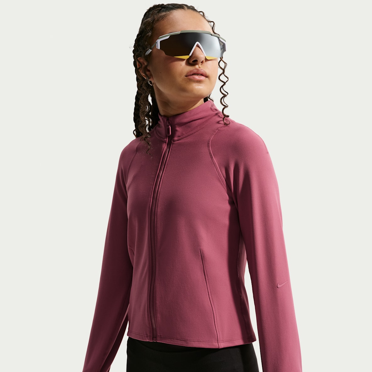 Nike Mavn Dri-FIT 耐克好动心系列大童（女孩）速干修身全长拉链开襟长袖上衣