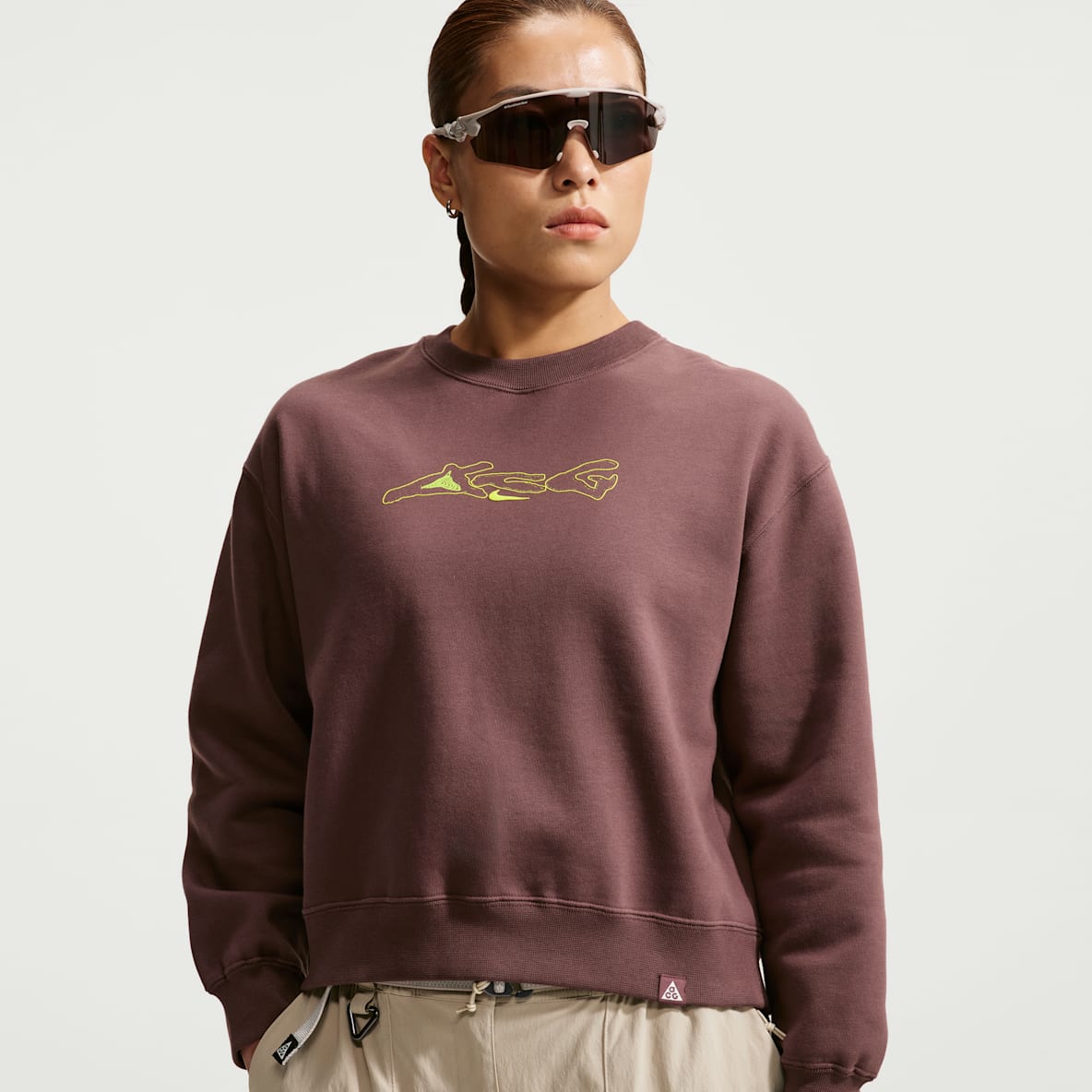 ACG Tuff Fleece Therma-FIT 锁热科技女子拒水圆领加绒运动衫