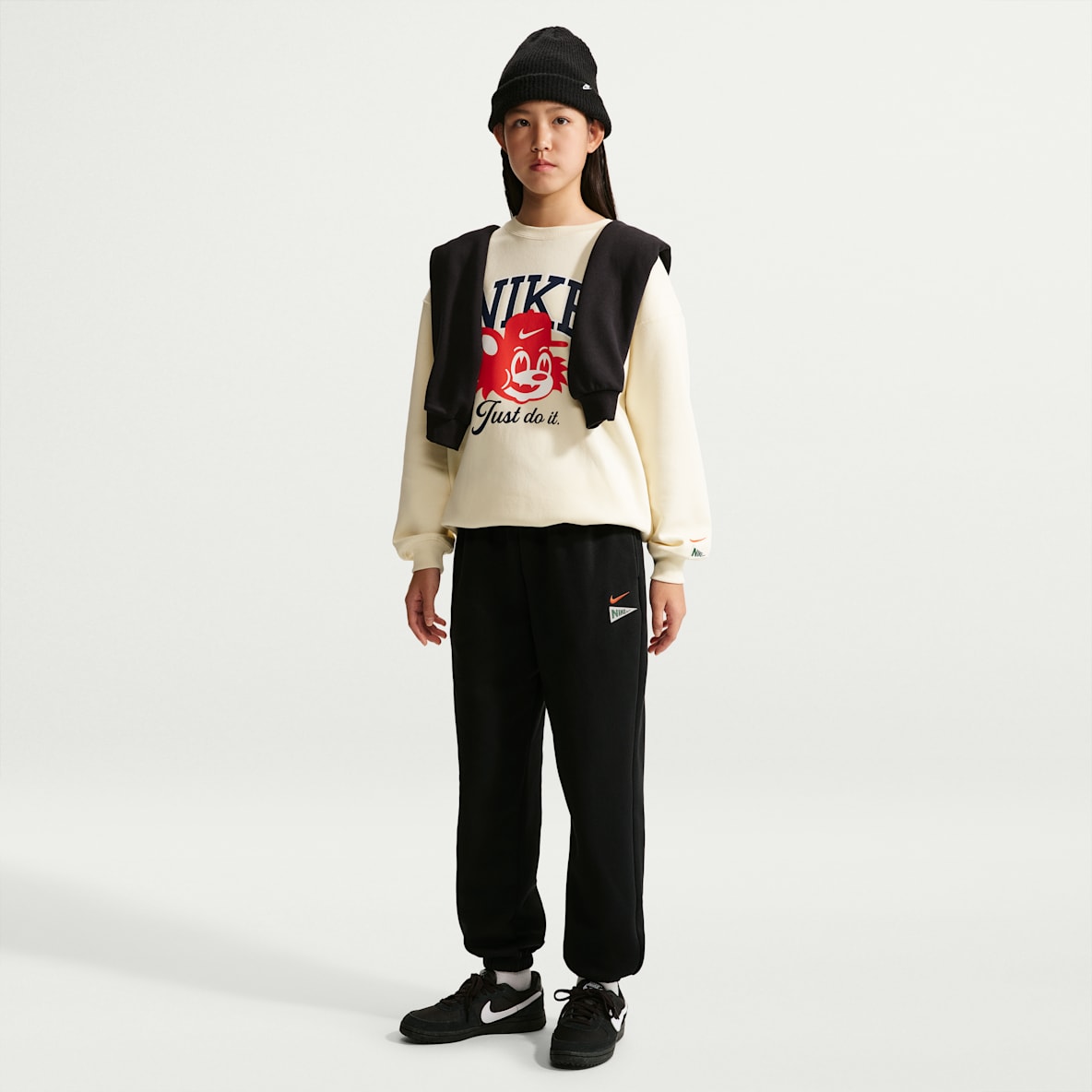 Nike Sportswear 大童（女孩）宽松加绒长裤