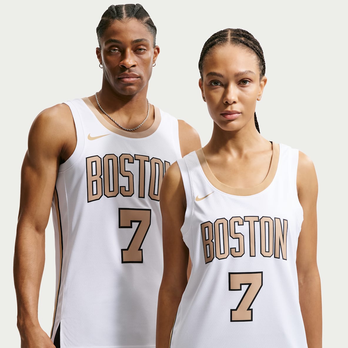 波士顿凯尔特人队 (Jaylen Brown) City Edition Nike NBA Swingman Jersey 男子速干球衣