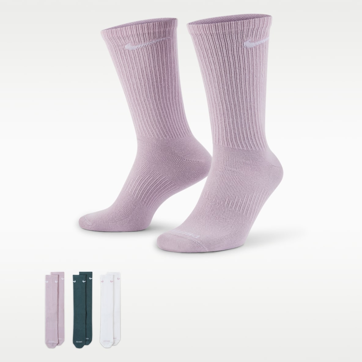 Nike Everyday Plus Lightweight 速干中筒训练袜（3 双）