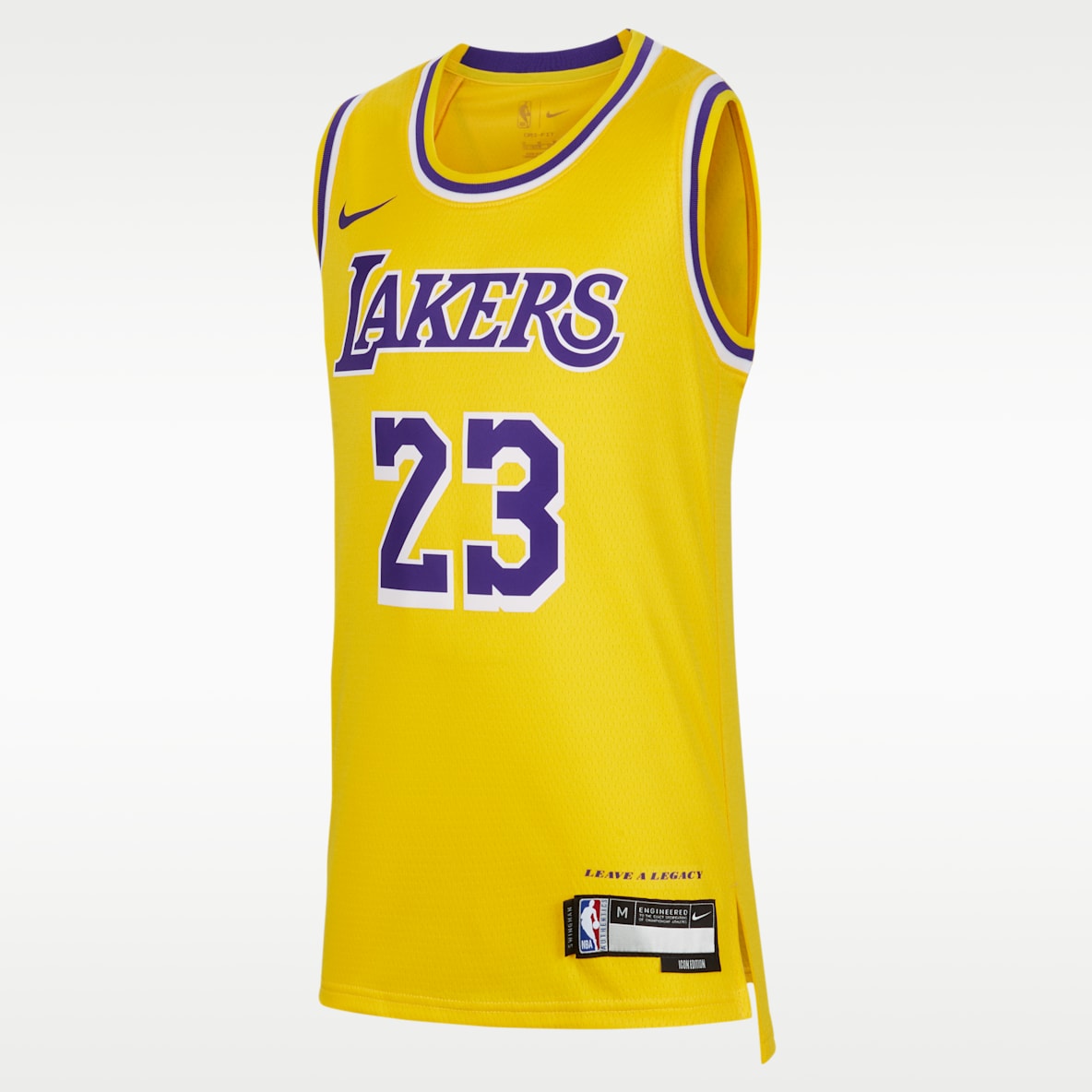 洛杉矶湖人队勒布朗·詹姆斯 (LeBron James) Icon Edition Nike NBA Swingman Jersey 大童（男孩）速干球衣