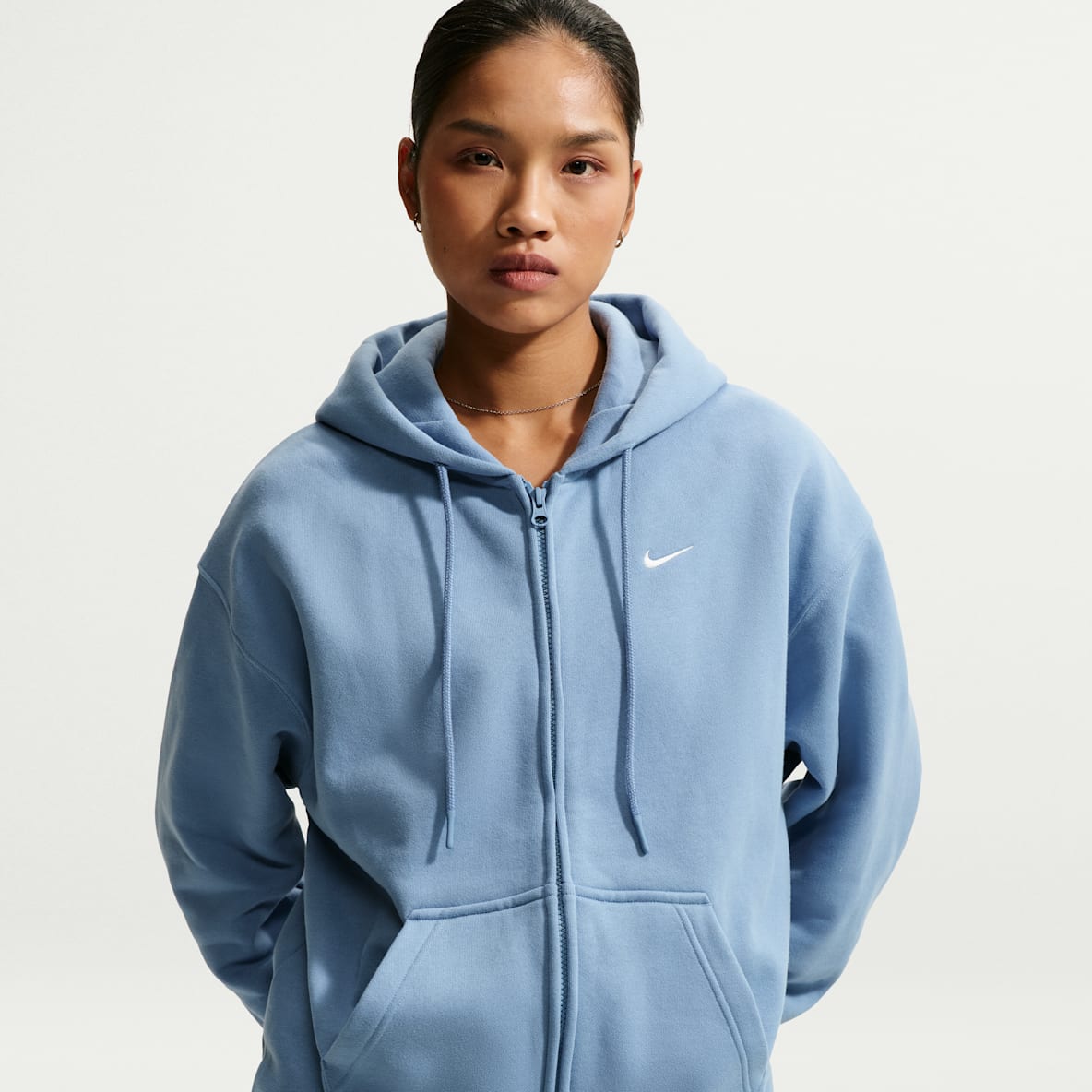 Nike Studio Fleece Medium Weight 耐克廓系卫衣系列女子 Oversize 风中克重加绒全长拉链开襟连帽衫
