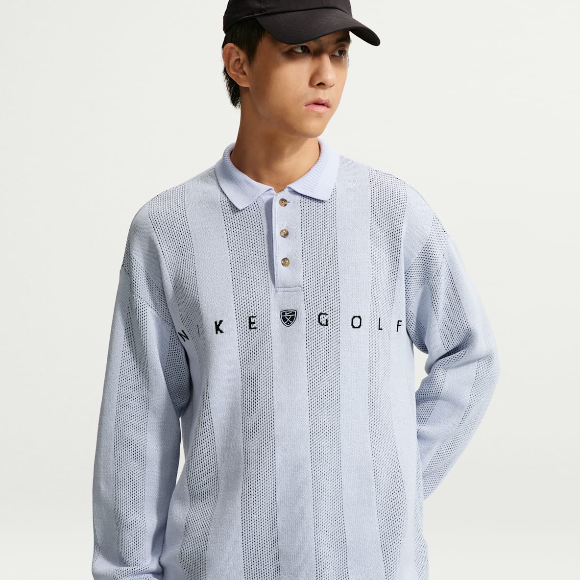 Nike Fairway Fresh 男子宽松针织长袖高尔夫翻领上衣