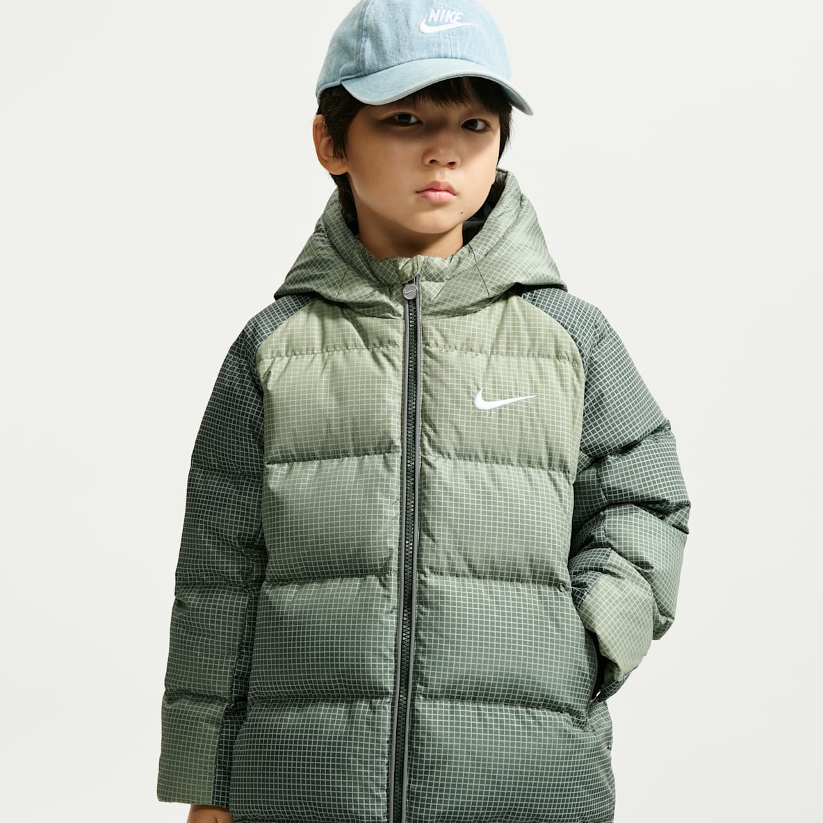 Nike 幼童反光细节中长款羽绒夹克