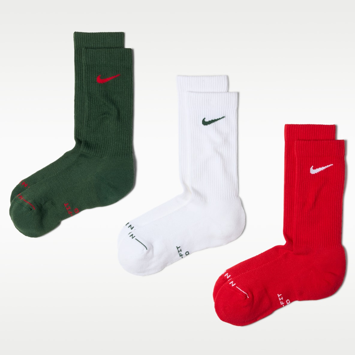 Nike Everyday Elevated 速干中筒运动袜(3 双)