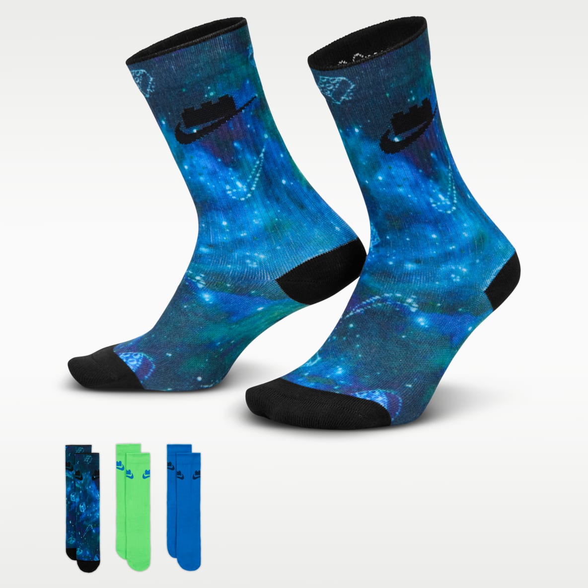 Nike x LEGO® Collection Everyday Essentials 中筒运动袜（3 双）