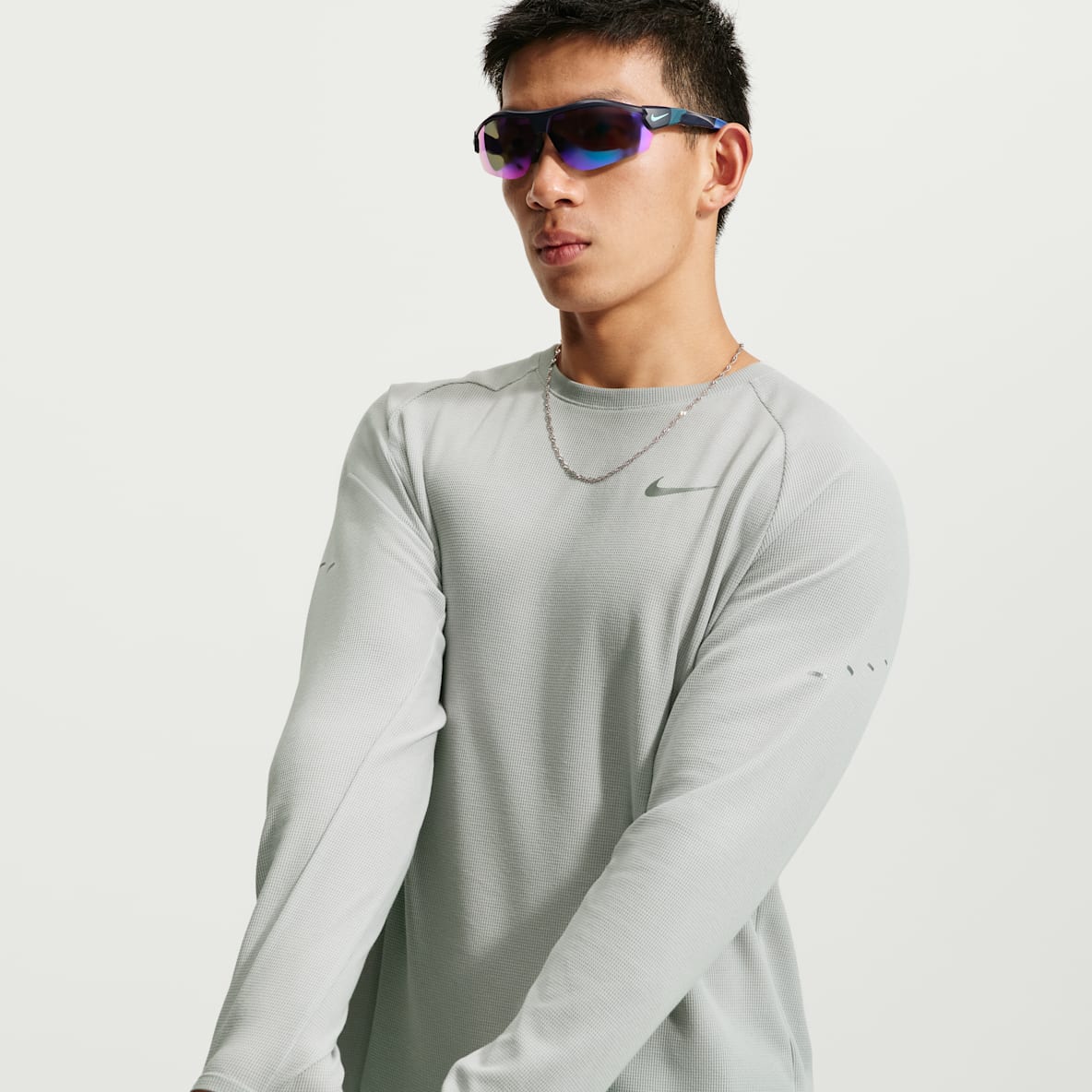 Nike Stride Dri-FIT 男子速干华夫格跑步圆领上衣