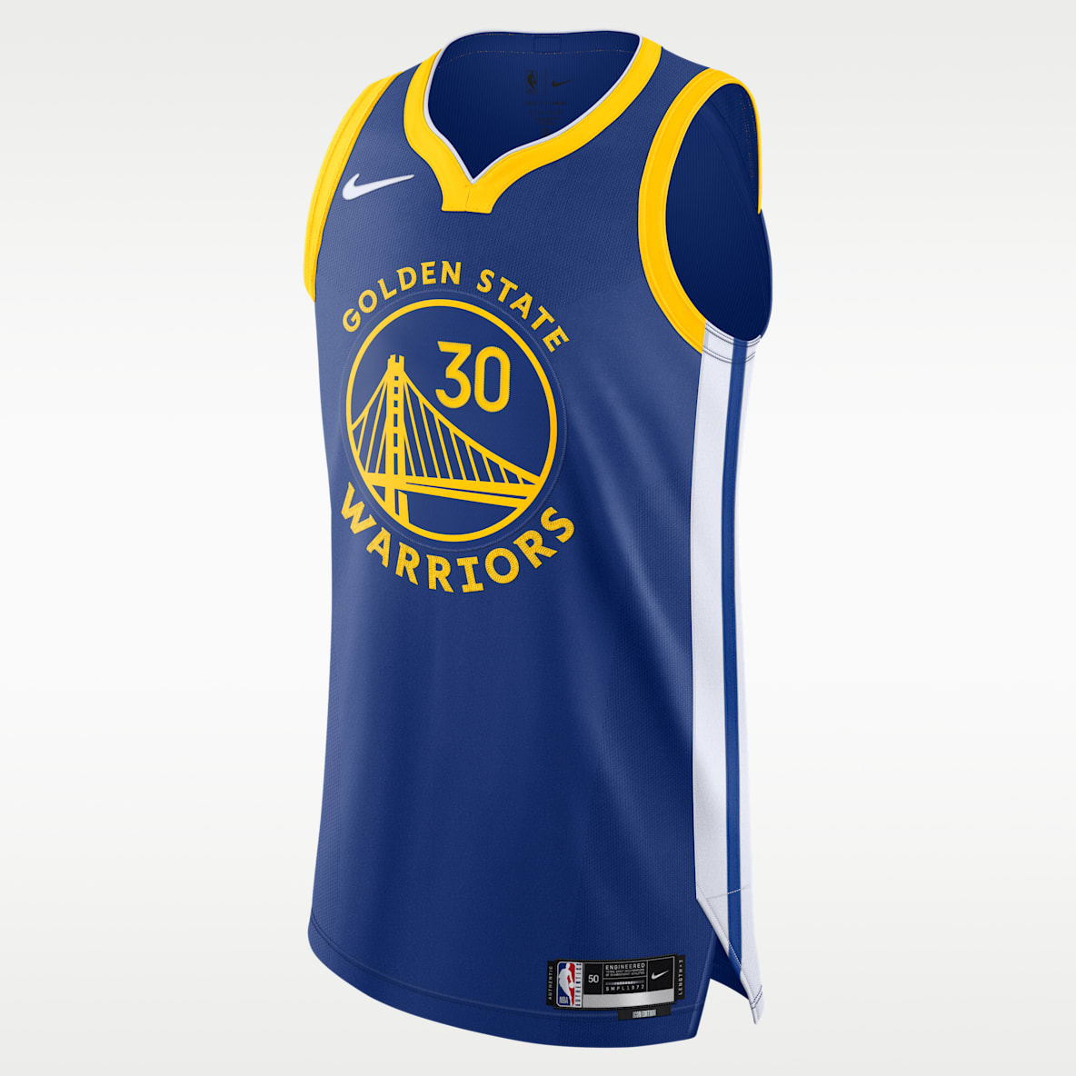 金州勇士队斯蒂芬·库里 (Stephen Curry) Icon Edition Nike NBA Authentic Jersey 男子速干球衣