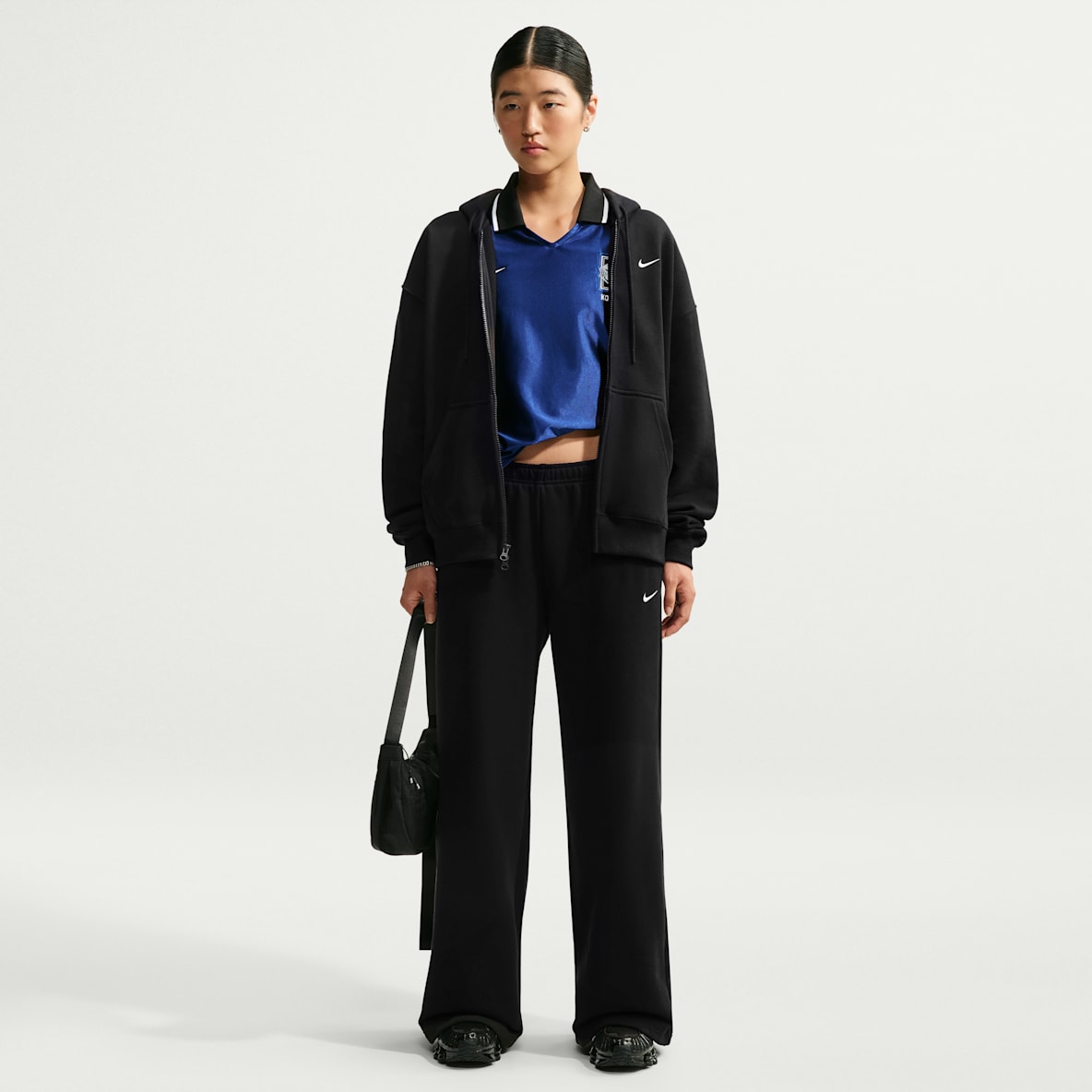 Nike Studio Fleece Medium Weight 女子中克重加绒中腰阔腿长裤