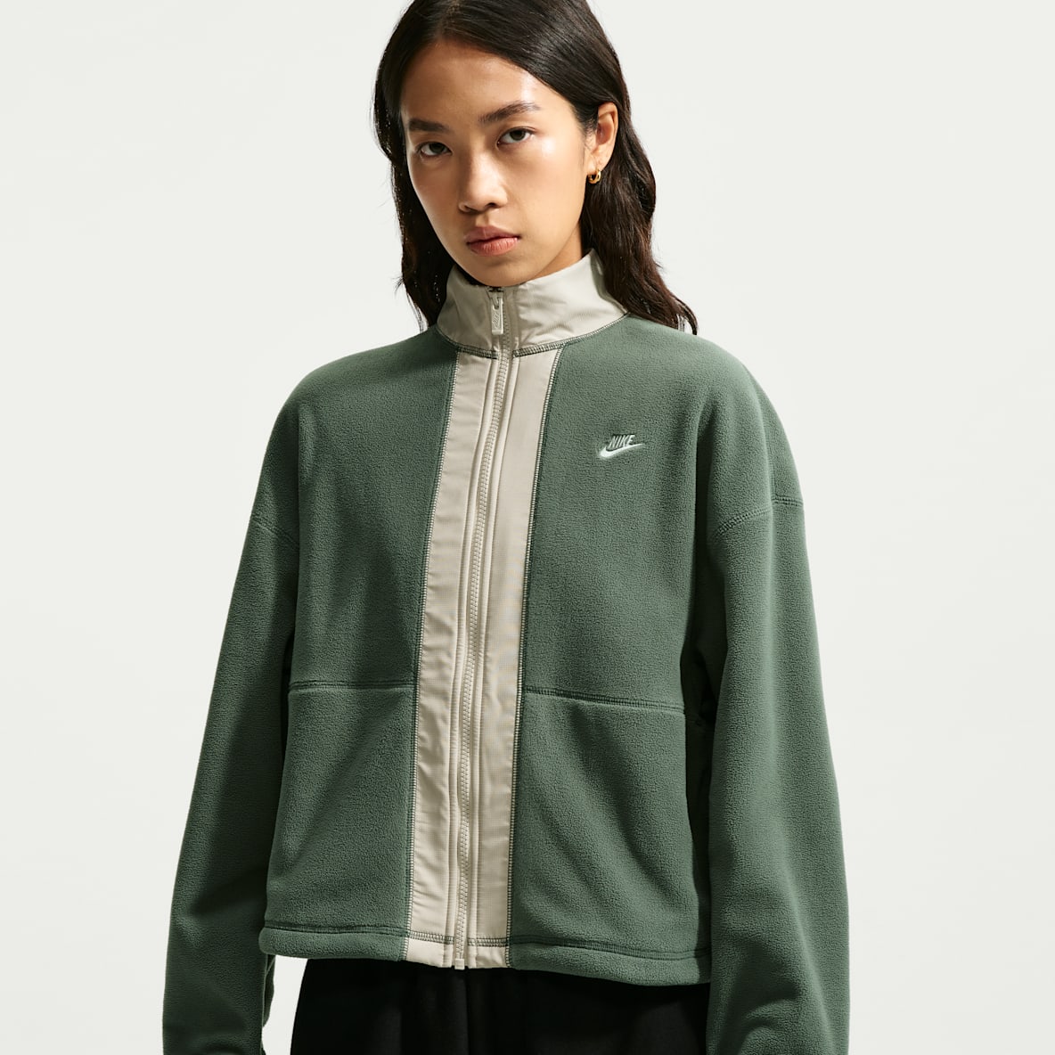 Nike Sportswear Therma-FIT 女子宽松摇粒绒全长拉链开襟运动夹克