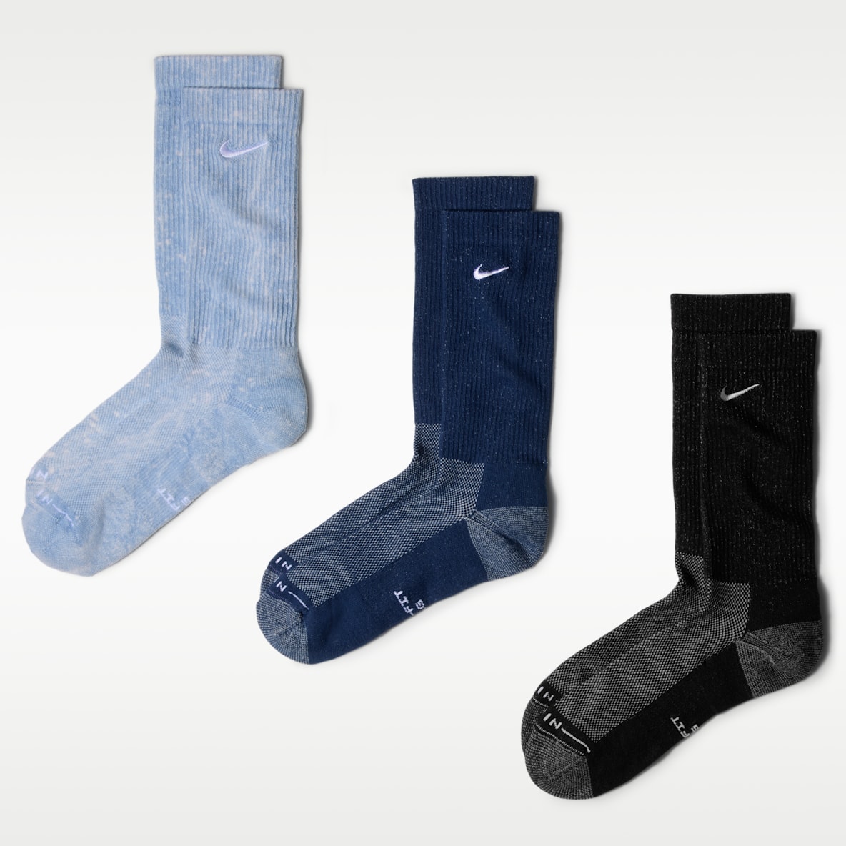 Nike Everyday Elevated 速干中筒运动袜(3 双)