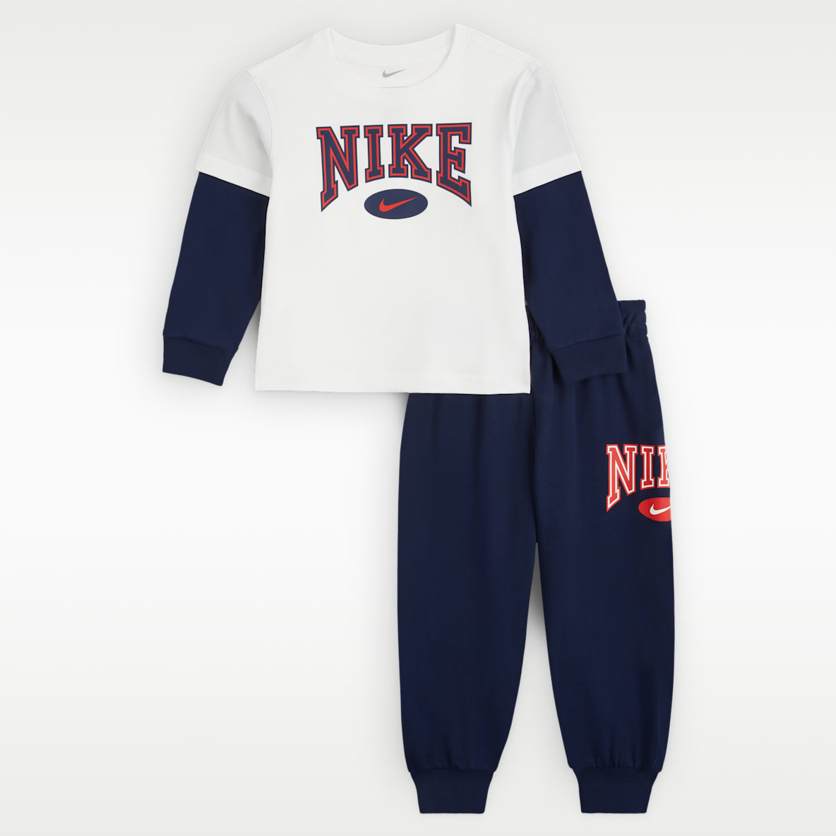 Nike Essentials 婴童长袖T恤和长裤套装