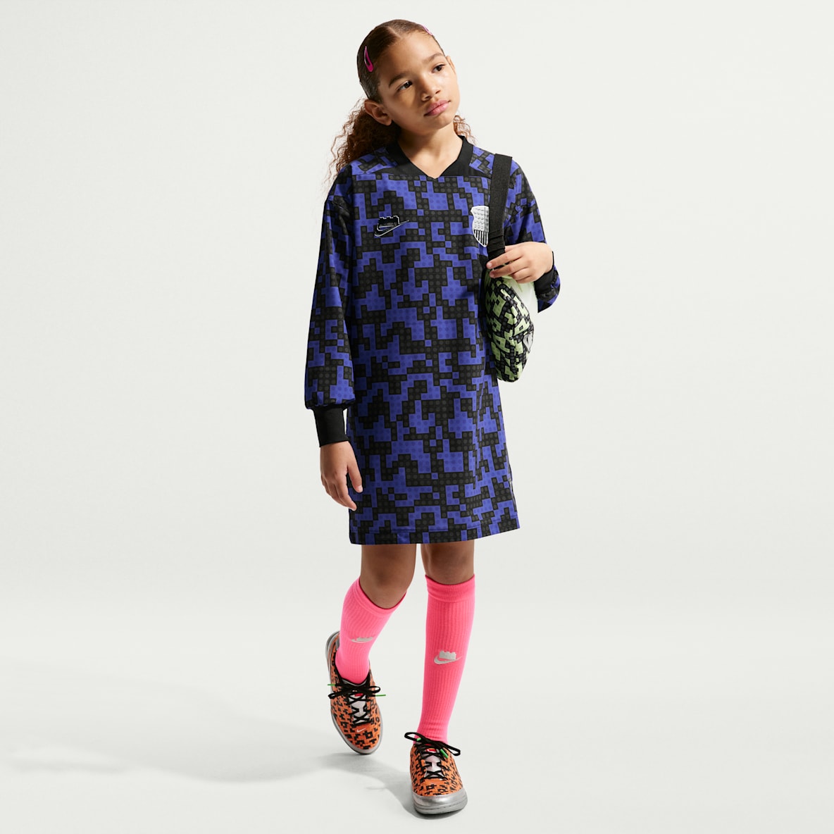 Nike x LEGO® Collection 大童(女孩)速干球衣风格长袖连衣裙