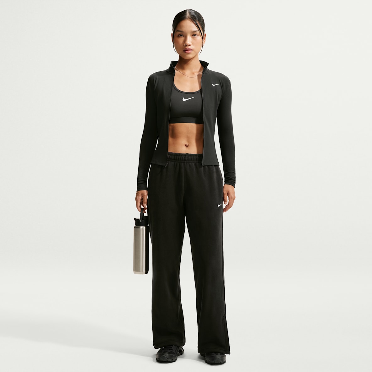Nike One Therma-FIT 女子摇粒绒中腰阔腿长裤