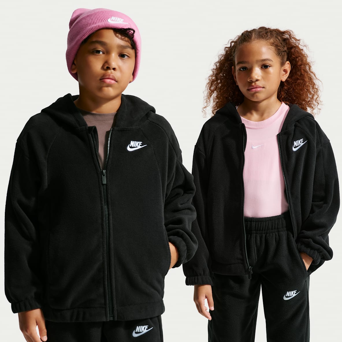 Nike Club Fleece 大童冬季款摇粒绒全长拉链开襟连帽衫