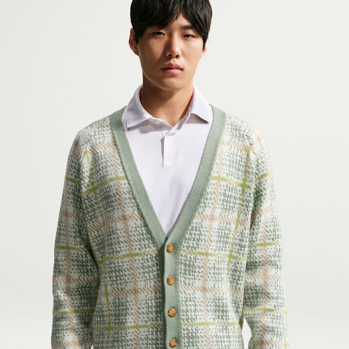 Nike Tartan 男子宽松高尔夫开衫