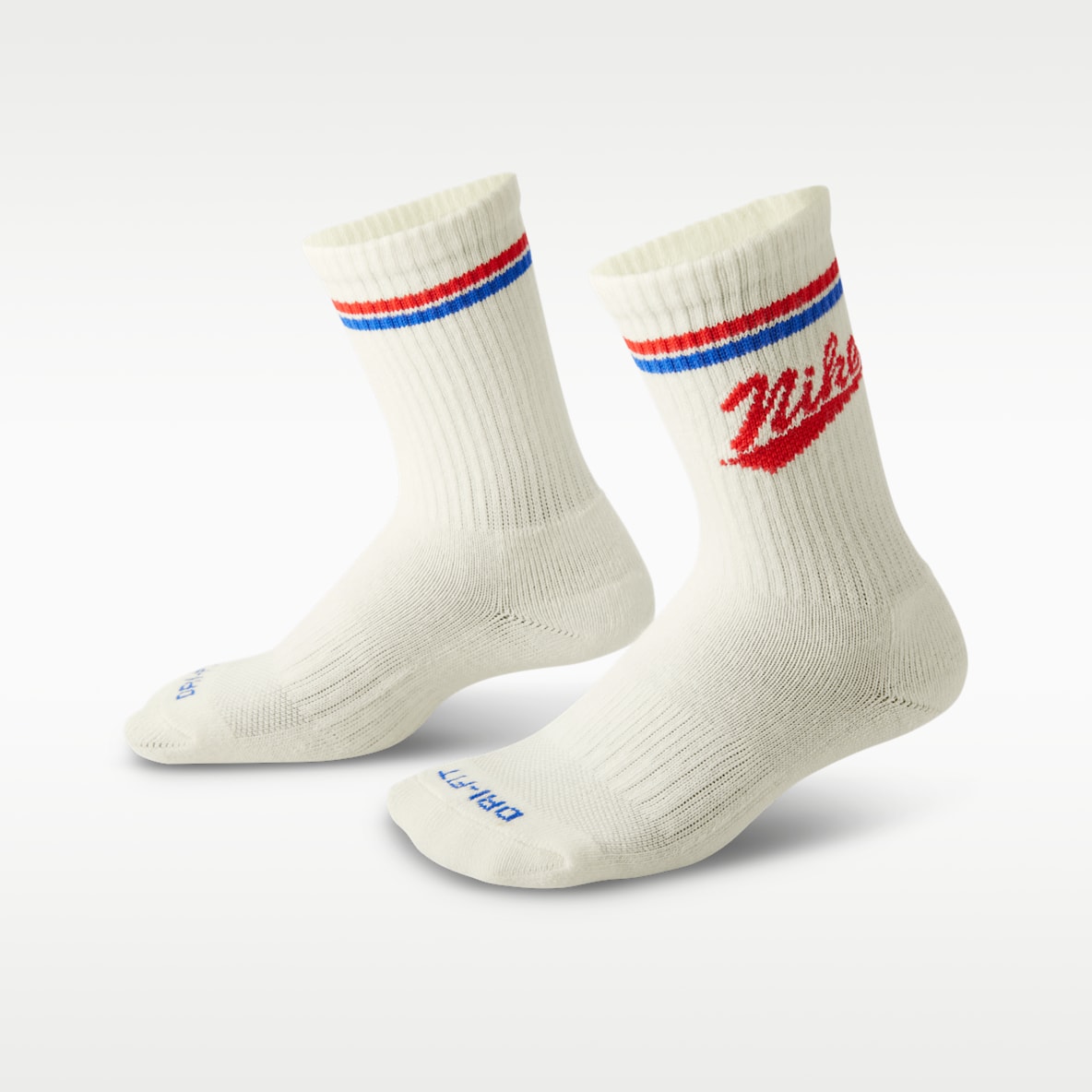 Nike Dri-FIT 幼童速干复古图案中筒运动袜（3 双）